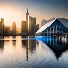 country skyline at sunset