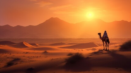 camel in the desert