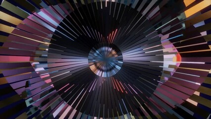 Wall Mural - abstract background 3d animation shiny futuristic composition made of geometric elements transforms 