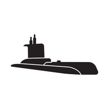 Submarine Icon Logo Vector Illustration Design.