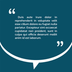 Wall Mural - quote frame blank with speech bubble. quotation, text box design template. review, feedback, comment
