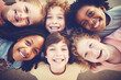 © Jasmina - Group of cheerful happy multiethnic children outdoors