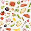 © Masithoh Design - Vegetable pattern vector