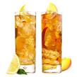 Peach and Lemon Ice Tea - Transparent PNG Background