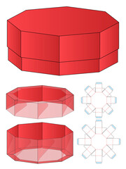 Sticker - Box packaging die cut template design. 3d mock-up