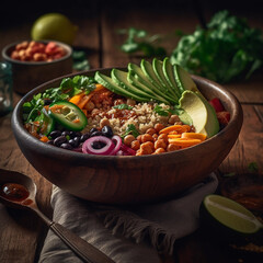 Wall Mural - vegan bowl with topping