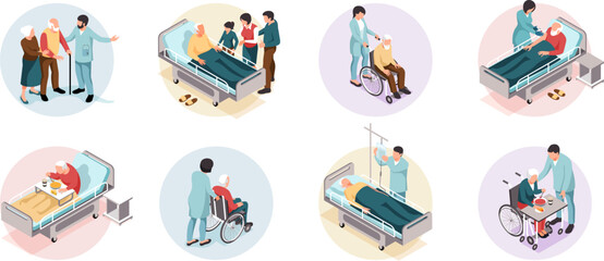 Poster - Elderly People Hospital Compositions