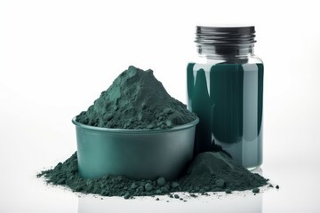 Wall Mural - Spirulina powder. Generate Ai