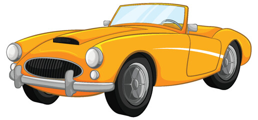 Wall Mural - Vintage Yellow Convertible Car