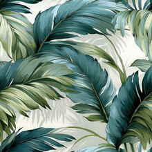 Tropical Leaves Repeat Pattern