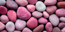 Colorful Pink Stones Background. 
