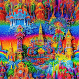 Fototapeta Nowy Jork - Candy land fantasy colorful repeat pattern