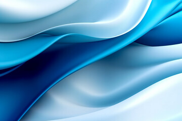 Wall Mural - abstract blue and white wavy background