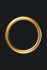 Poster - a gold circle on a black background