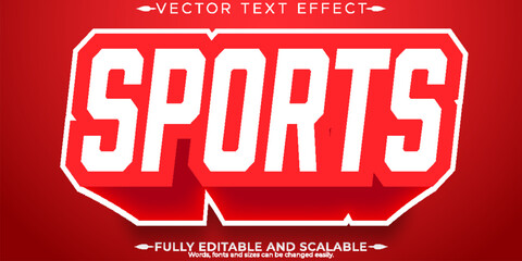 Wall Mural - Score sport text effect, editable basketball and football text style