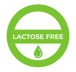 Wall Mural - Lactose Free icon symbol logo