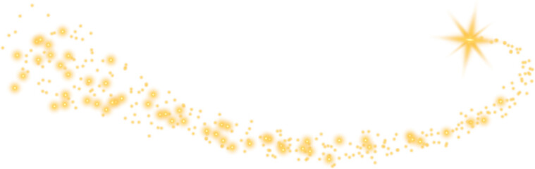 Wall Mural - glittering vector dust on a transparent background. golden sparkling lights. christmas holiday glow 