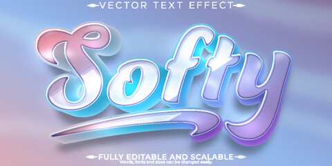 Wall Mural - Editable text effect holo, 3d unicorn and diamond font style