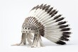 Indian headdress on white background, Indian culture concept. Generative AI