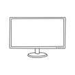 hand draw doodle pc monitor vector illustration computer