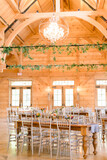 Fototapeta Paryż - Wedding venue interior with rustic theme