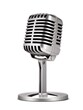 © madedee - Vintage microphone on a white background