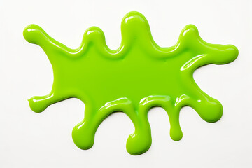 Wall Mural - green slime splat. Halloween dripped goo splash