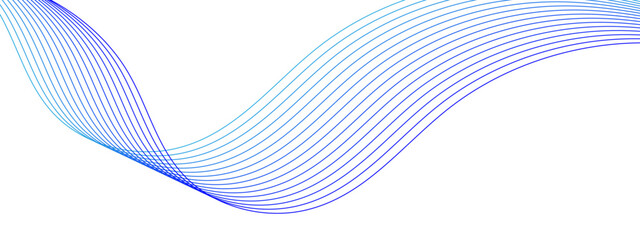 Wall Mural - abstract colorful blue blend wave lines and technology background. futuristic technology and sound w