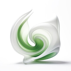 Wall Mural - They created an unusual shape with strong green colors.