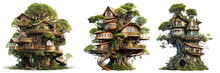 Spectacular Image Of A Luxury Tree House Isolated On Transparent Background