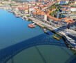 Porto Old Town bridge reflection