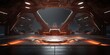 empty futuristic space ship deck background for theater stage scene