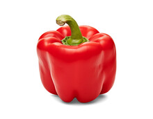 Red Bell Pepper Isolated On Transparent Or White Background, Png