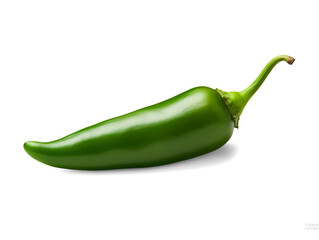 Wall Mural - Green jalapeno pepper isolated on transparent or white background, png