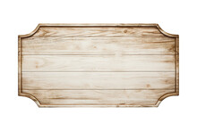 Oblong Decorative Wooden Signboard Isolated On Transparent Or White Background, Png