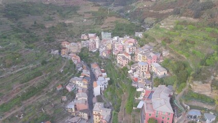 Wall Mural - Aerial view of Manarola, Five Lands