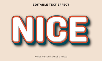 Wall Mural - editable text effect in retro style
