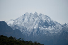 Snow-covered Mountain Near The Town Of Ushuaia In Argentina; Ushuaia, Argentina