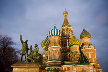 St. Basil's Cathedral On Red Square In Moscow, Russia; Moscow, Russia