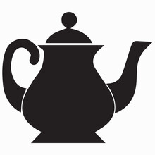 Beautiful Teapot Silhouette Vector Design