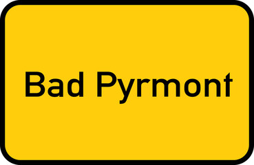 Wall Mural - City sign of Bad Pyrmont - Ortsschild von Bad Pyrmont