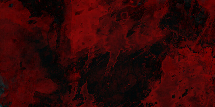 Dark Red grungy background or texture.  Red textured stone wall background.  grunge horror texture concrete. Dark grunge red concrete. 