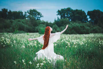 Bride in the field