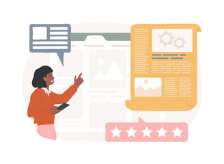 Wall Mural - press isolated concept vector illustration. press about us, articles and publications, company menti