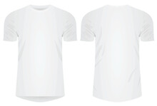 White Short Sleeves Jersey. Vector Illustration