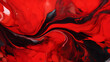 canvas print picture - Schwarze und rote Tinte / Flüssig Textur