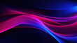 canvas print picture - 3D-Rendering, abstrakter Hintergrund mit grün, rot, gelb, blau, schwarz, orange, magenta, lila, rosa, lila, lila, violett, neonleuchtenden Wellenlinien. Futuristische wallpaper print Generative AI