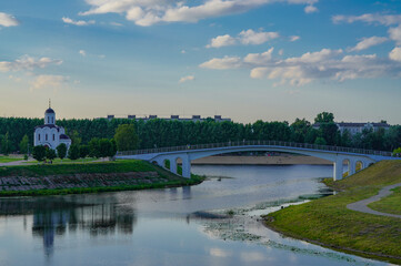 Wall Mural - view of the river and the bridge