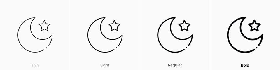 eclipse icon. Thin, Light, Regular And Bold style design isolated on white background