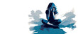 © SnapVault - A teenage girl sitting on the floor tormented by hearing voices inside her.The Invisible Weight: Portrait of distress,depression, anxiety and despair in mental health, copy space
